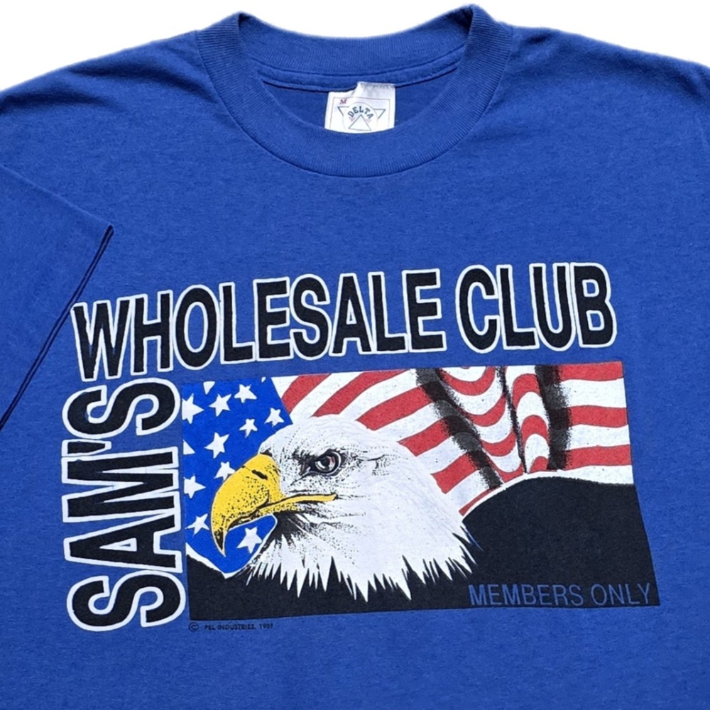 Vintage Sams Club Members Only Bald‎ Eagle America T-Shirt Single Stitch Mens M